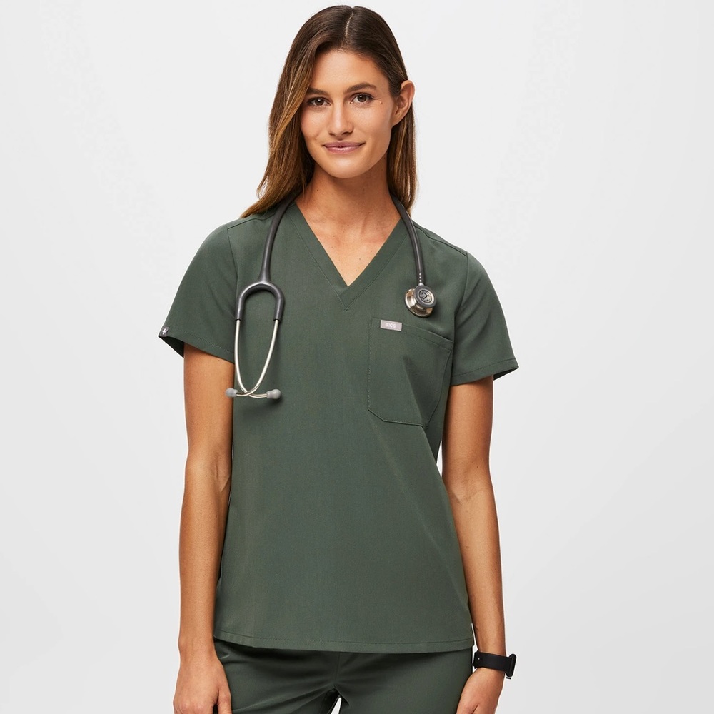 Figs Moss Catarina One Pocket Scrub Top